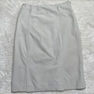Prada Women's White Pencil High Waist Skirt Size 40 IT / US 4